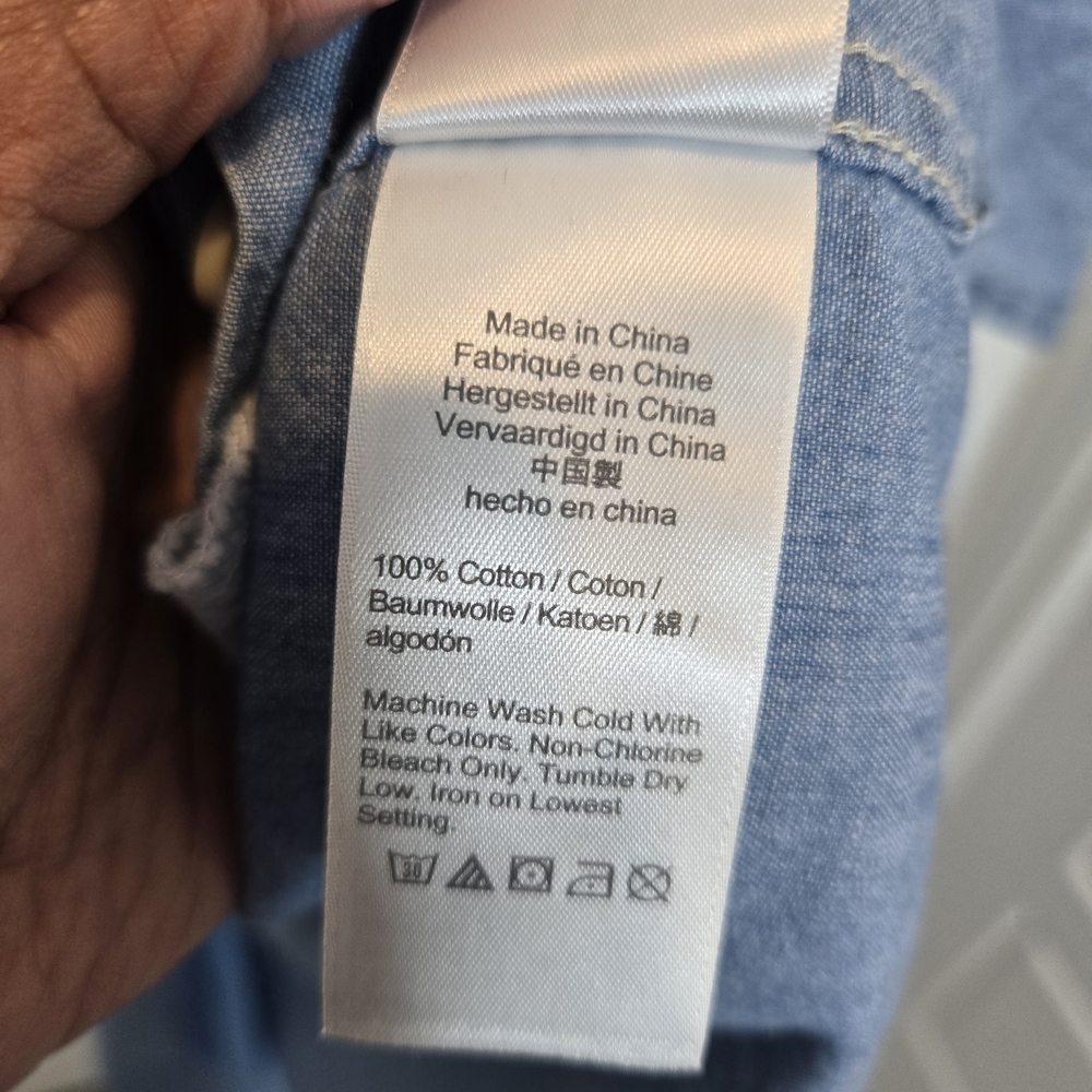 J. Crew Light Blue Denim Button-Down Shirt Dress - Picture 3 of 4